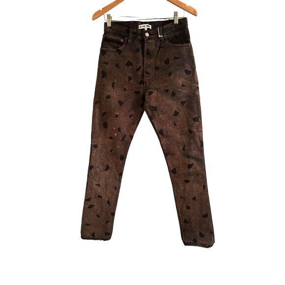 RE/DONE x Levis Collection Women’s Brown Paint Splatter Black Skinny Jeans Sz 26 - Picture 1 of 8